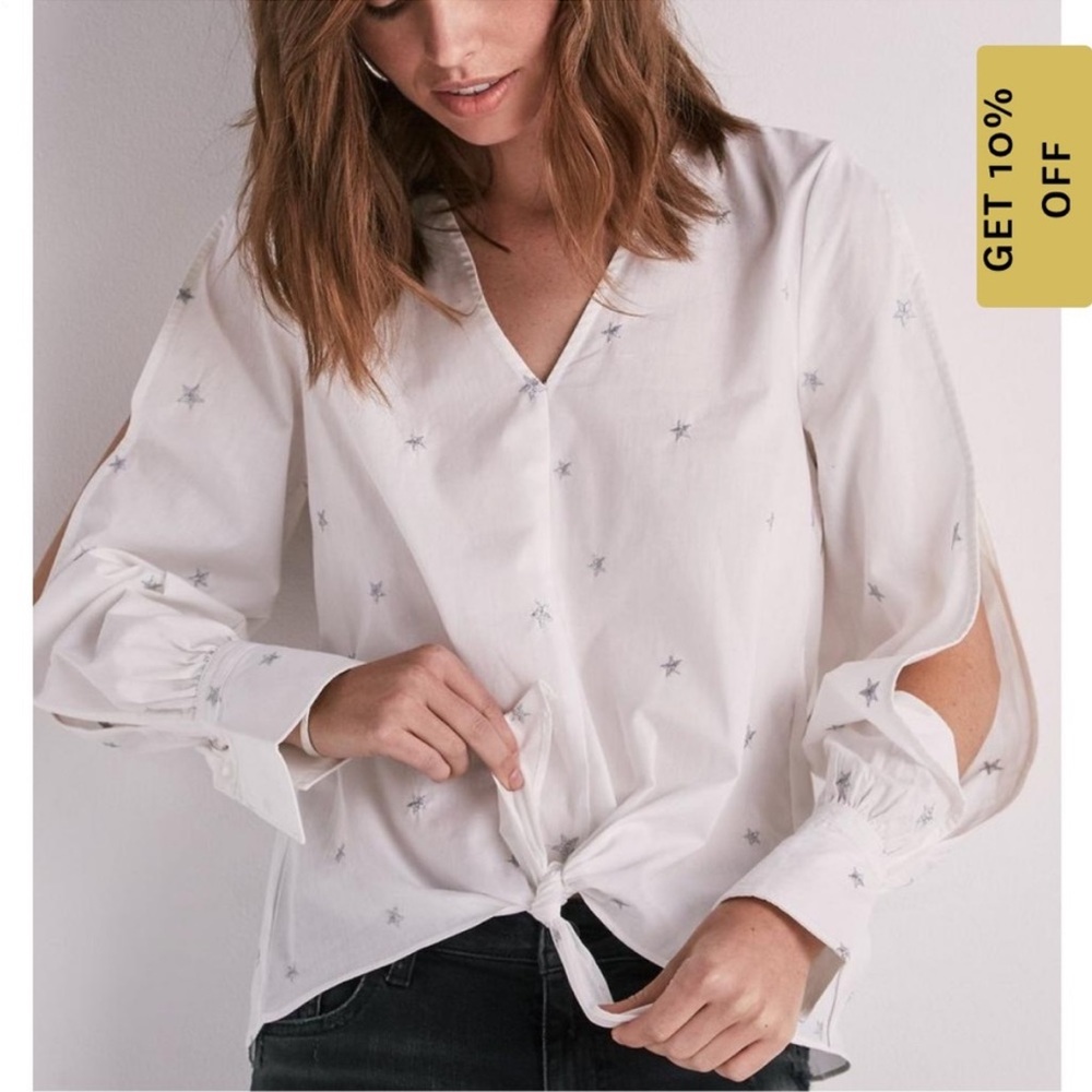 NWT Lucky Brand Cold Shoulder Embroidered Peplum ✨
